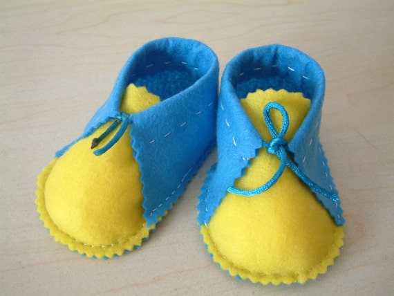 Easy sewing-DIY felt baby shoes-PDF pattern6 different