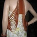 BOHO Hippie Brown Leather Fringe Vest, Art to Wear