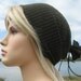 Tight Olive Green Beanie Hat, Cotton Cable Knit Watch Cap