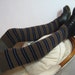 Thick Boot Socks Thigh High Over the Knee Leg Warmers Brown Striped Knit A628