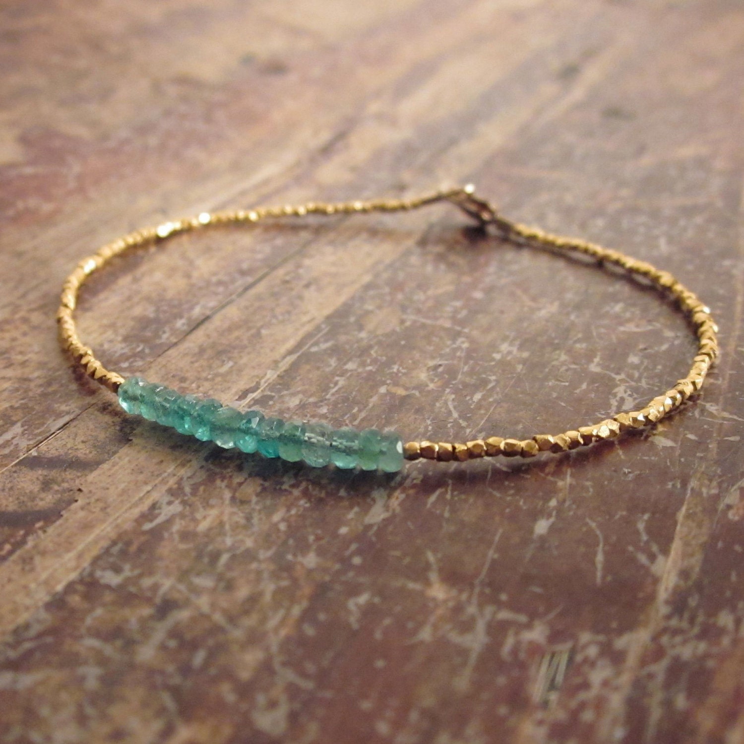 Emerald Bracelet Emerald Bracelets May Birthstone by TwoFeathersNY