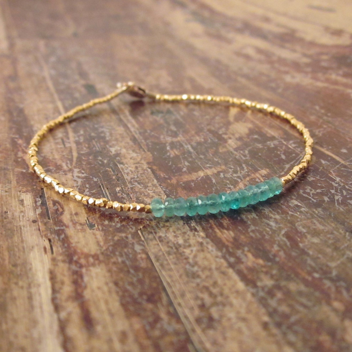 Emerald Bracelet Emerald Bracelets May Birthstone by TwoFeathersNY