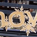 CLEARANCE SNOW and Snowflake Wood Sign