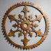 Steampunk Rusted Steel Ornate Gear 23 inch