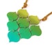 Bib necklace turquoise aqua banana green ombre, Ocean Leaves, enormous bold statement necklace chandelier Beadsteam EuropeanStreetTeam