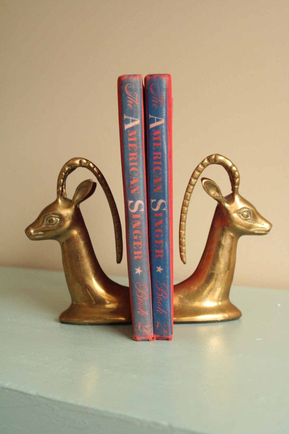 On Sale Vintage Antelope Brass Bookends Pair