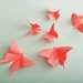 3D Wall Butterflies, 10 Papaya Butterfly Silhouettes for Girls Room, Nursery, and Home Art Decor