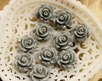 20 pcs Wholesale Beautiful Colorful Flower Resin Cabochon - 10mm -(CAB-AX -6)