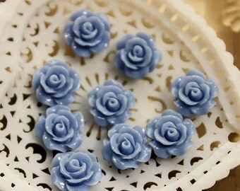 10 pcs Wholesale Beautiful Colorful Flower Resin Cabochon - 10mm -(CAB-AX -18)