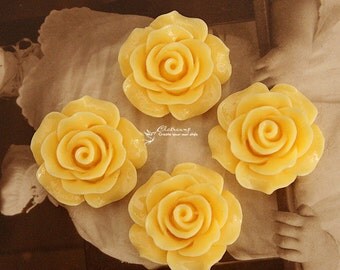 Wholesale Beautiful Colorful Rose Flower Resin Cabochon --20mm(CAB-BS-47)