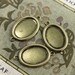 20 Pcs 13x18 mm Antique Bronze Plated Brass Cabochon Base frame Base Connectors Setting (SETHY-29)