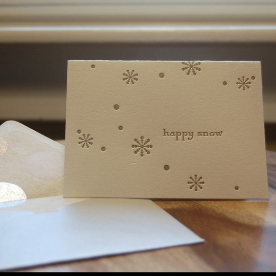 Items similar to Letterpressed Holiday Cards on Etsy