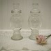 Pair of Two Clear Glass Drugstore Type Apothecary Jars Terrariums