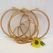 Set of 6 Round Wooden Embroidery Hoops 9 inch, 8 inch, 6 inch, 5 inch