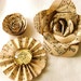 vintage hymnal book music paper flowers set with aged paper