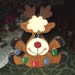 Christmas Rudolf Reindeer Wooden Figure Hand Painted Handmade Vintage 14 inches tall