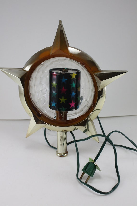 Vintage Bradford Celestial Star Motion Light Christmas Tree