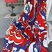 Vintage Shower Curtain Psychedelic Red White And Blue