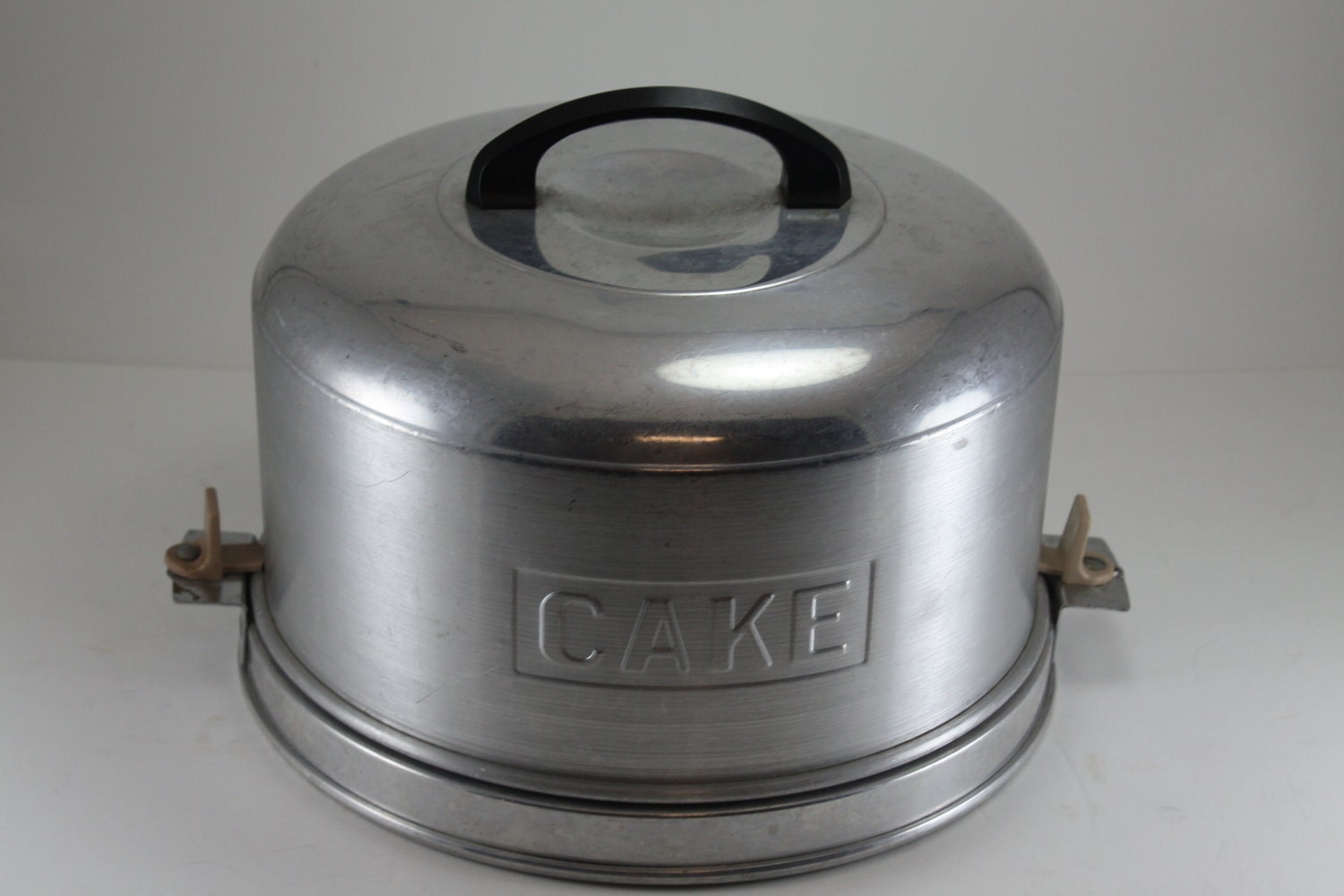 Vintage Metal Cake Carrier Kromex Aluminum
