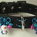 Black Leather Collar with Penguin Bell Charms