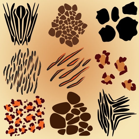 Animal Print Clip Art Clipart Commercial and Personal