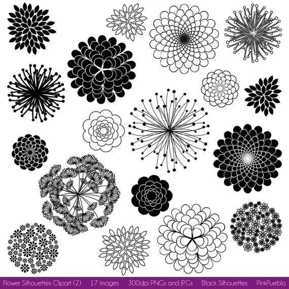 Flower Silhouettes 2 Clipart Clip Art Flower Clipart Clip Art