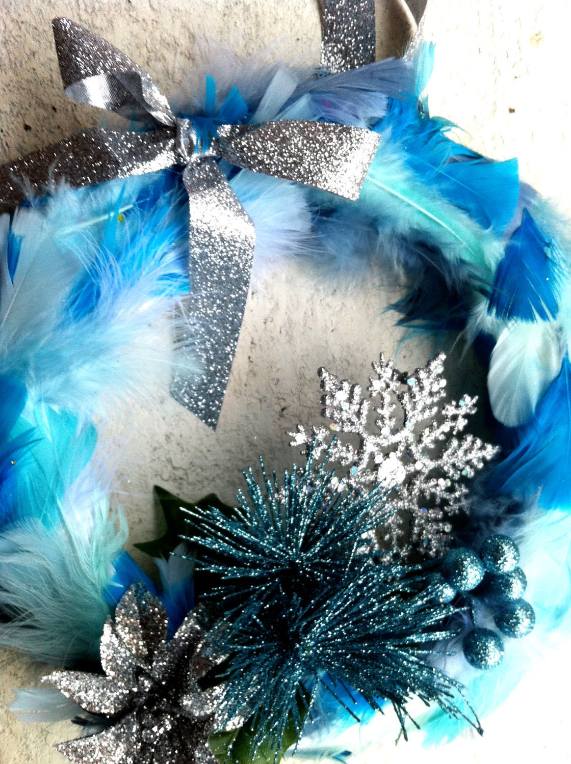 Icy Feathers Wreath