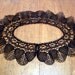 Black Lace Collar Vintage Handmade Crochet