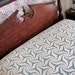 vintage bedspread hand crocheted full / queen ivory pinwheel