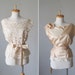 Lace Top / Blouse / Creme / Vintage inspired / Reversible / READY FOR SHIPPING