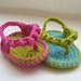 Crochet Sandals Pattern for Baby , Baby Flip Flops or Thongs for Girls, Crochet Pattern in 4 sizes( pdf pattern for sale)
