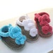 Crochet Pattern Baby Booties, Orchid Sandals (pdf pattern for sale)