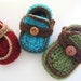 Boy's Moccasins Crochet Baby Booties Pattern ( pdf pattern for sale) in 4 sizes