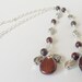 Bookmark- Jasper- Silver Book Chain- Book Mark -Wire Wrapped- Gemstone- Handmade Jewelry