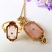 Avon Frostlight Set- Art Deco Style- Vintage Necklace Ring- Faux Camphor Glass-1977