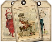 Vintage "Funny Bones" Illustrations by Louis Crucius Hangtags Il_170x135