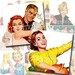 Retro Vintage Ads from the 1950's in 2x2 inches squares