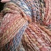 handspun yarn - spring dawn. 203 yards, 750oz, chunky, slubby, thick and thin, spinning, knitting, weaving, wool, merino, shetland,