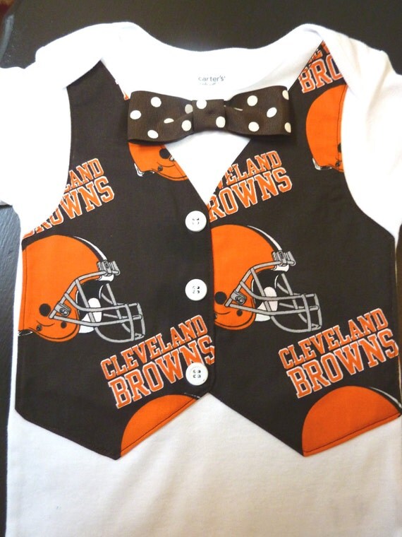 Cleveland Browns Tuxedo Onesie Vest with Bow Tie