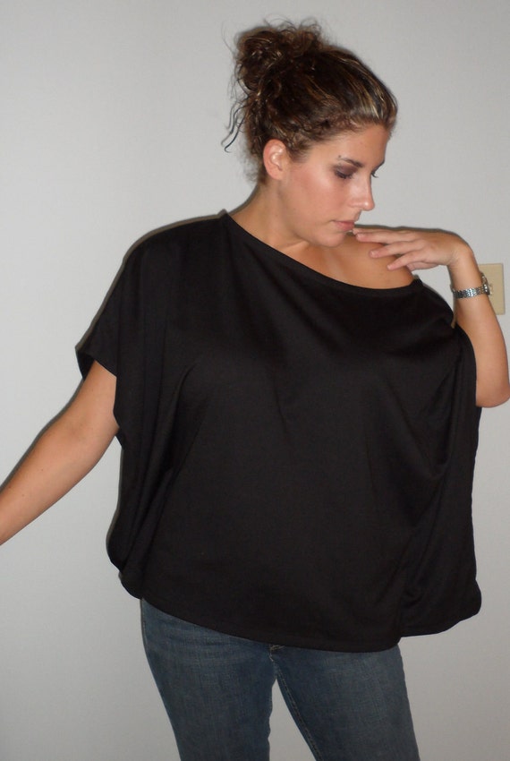 Items similar to Plus Size Off The Shoulder Top With Kimono Sleeves In ...