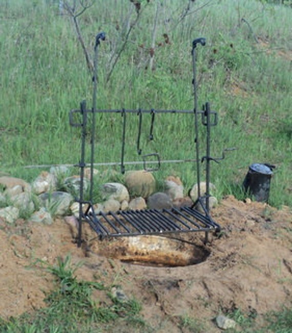 Items similar to Deluxe Adjustable Camp Fire Grill on Etsy