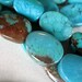 China Turquoise Twisted Oval Beads, 18mm x 14mm, full 16" strand ONLY ONE LEFT