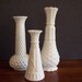 Vintage Milk Glass Bud Vase Trio Collection