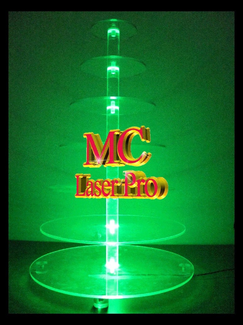 7 Tier Circle Acrylic plexiglass Cupcake Stand Lighted