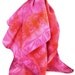 Bandana scarf scarflette, Silk square scarf hand painted, Silk scarf pink orange, Spring scarf - Sherbert