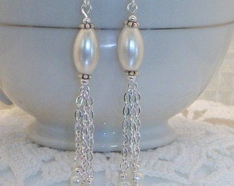 Bridal Chain Waterfall Earrings FREE SHIPPING Style BS14