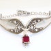 July Birthstone Silver Spoon Bracelet FREE SHIPPING
