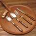 24-piece Town & Country Stainless and Wood Mid-Century Flatware Set by Washington Forge - service for 6