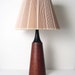 Mid-Century Danish Modern Stiffel Lamp - Teak / Wood Base - pristine w/ original shade