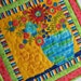 Colorful Wall Hanging or Table Runner Whimsical fabric from Timeless Treasures Wendy Bently design